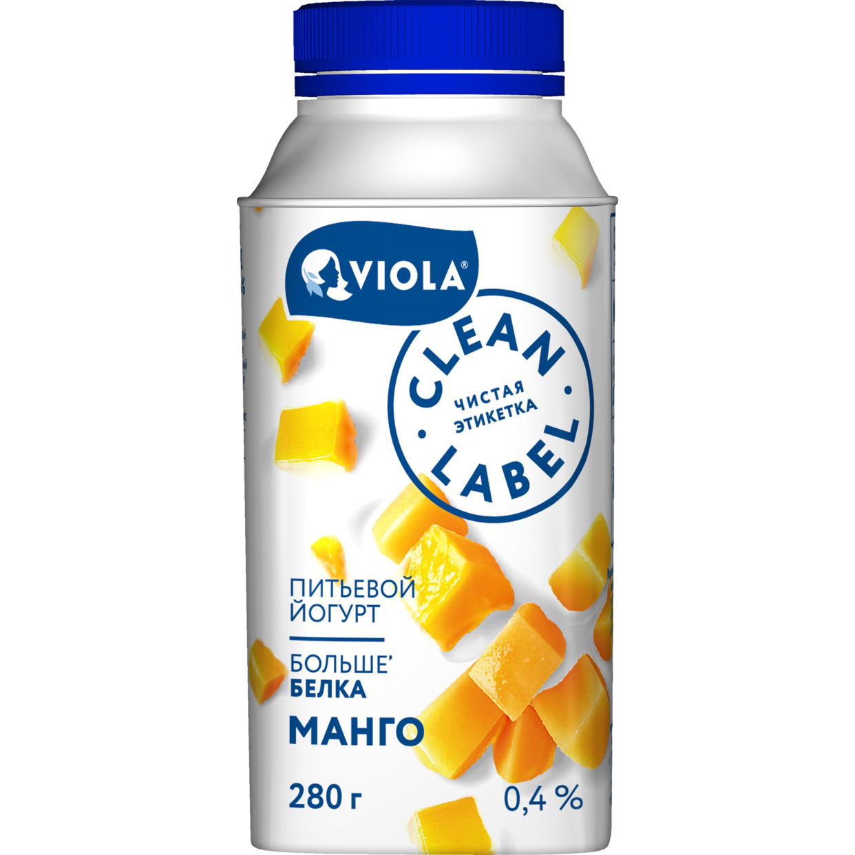 БЗМЖ Йогурт питьевой Clean Label с манго Массовая доля жира 0,4% 280г